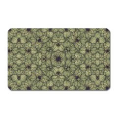 Stylized Modern Floral Design Magnet (rectangular) by dflcprints