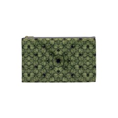 Stylized Modern Floral Design Cosmetic Bag (small)  by dflcprints