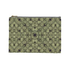 Stylized Modern Floral Design Cosmetic Bag (large)  by dflcprints