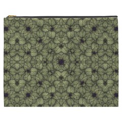 Stylized Modern Floral Design Cosmetic Bag (xxxl)  by dflcprints