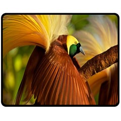 Birds Paradise Cendrawasih Fleece Blanket (medium)  by Mariart