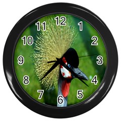 Bird Hairstyle Animals Sexy Beauty Wall Clocks (black) by Mariart