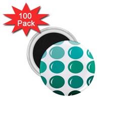 Bubbel Balloon Shades Teal 1 75  Magnets (100 Pack)  by Mariart