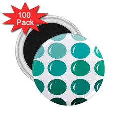 Bubbel Balloon Shades Teal 2 25  Magnets (100 Pack) 