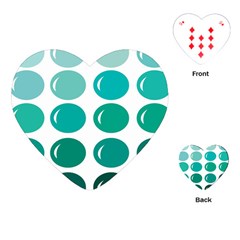 Bubbel Balloon Shades Teal Playing Cards (heart) 