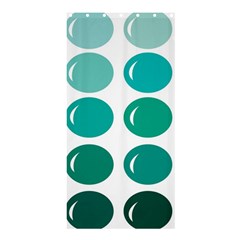 Bubbel Balloon Shades Teal Shower Curtain 36  X 72  (stall)  by Mariart