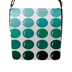 Bubbel Balloon Shades Teal Flap Messenger Bag (l) 