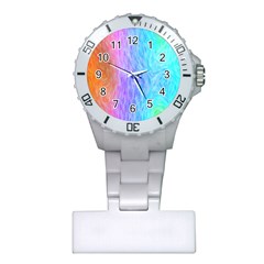 Aurora Rainbow Orange Pink Purple Blue Green Colorfull Plastic Nurses Watch by Mariart