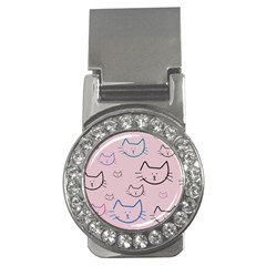 Cat Pattern Face Smile Cute Animals Beauty Money Clips (cz)  by Mariart