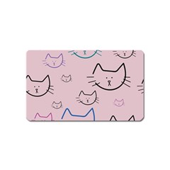 Cat Pattern Face Smile Cute Animals Beauty Magnet (name Card) by Mariart