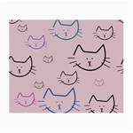 Cat Pattern Face Smile Cute Animals Beauty Small Glasses Cloth Front