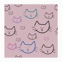 Cat Pattern Face Smile Cute Animals Beauty Medium Glasses Cloth (2-side)