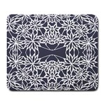 Blue White Lace Flower Floral Star Large Mousepads Front