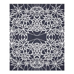 Blue White Lace Flower Floral Star Shower Curtain 60  X 72  (medium)  by Mariart