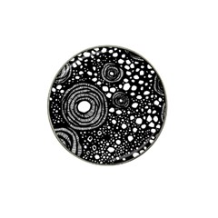 Circle Polka Dots Black White Hat Clip Ball Marker (10 Pack) by Mariart