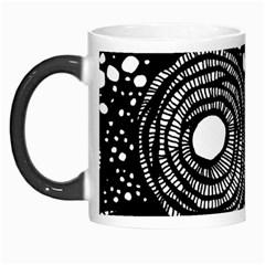 Circle Polka Dots Black White Morph Mugs