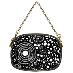 Circle Polka Dots Black White Chain Purses (two Sides) 