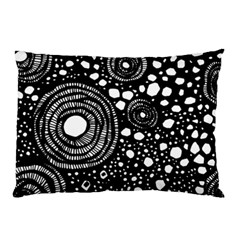 Circle Polka Dots Black White Pillow Case by Mariart