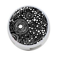 Circle Polka Dots Black White 4-port Usb Hub (one Side)