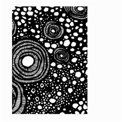 Circle Polka Dots Black White Large Garden Flag (two Sides) by Mariart