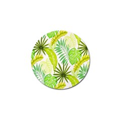 Amazon Forest Natural Green Yellow Leaf Golf Ball Marker