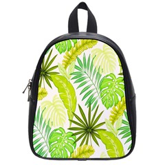 Amazon Forest Natural Green Yellow Leaf School Bag (small)