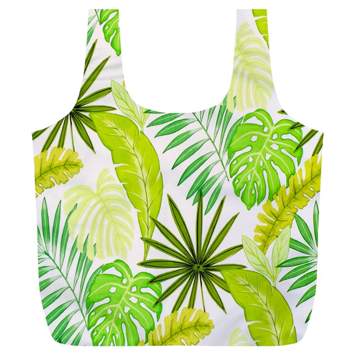 Amazon Forest Natural Green Yellow Leaf Full Print Recycle Bags (L) 