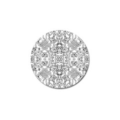 Black Psychedelic Pattern Golf Ball Marker by Mariart