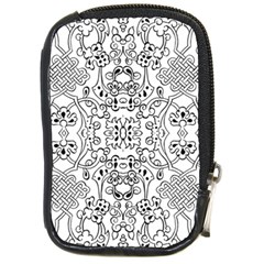 Black Psychedelic Pattern Compact Camera Cases by Mariart
