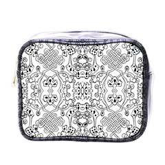 Black Psychedelic Pattern Mini Toiletries Bags