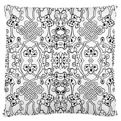 Black Psychedelic Pattern Large Cushion Case (two Sides) by Mariart