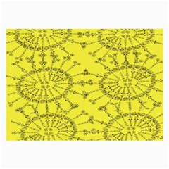 Yellow Flower Floral Circle Sexy Large Glasses Cloth by Mariart