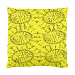 Yellow Flower Floral Circle Sexy Standard Cushion Case (one Side)