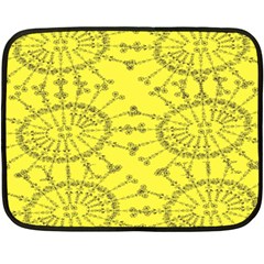 Yellow Flower Floral Circle Sexy Double Sided Fleece Blanket (mini)  by Mariart