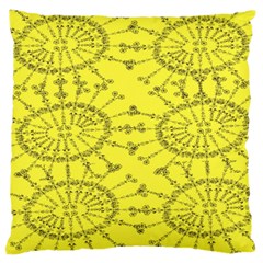 Yellow Flower Floral Circle Sexy Large Cushion Case (one Side)