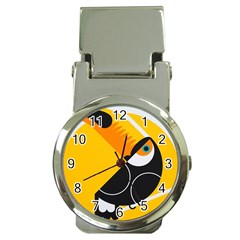 Cute Toucan Bird Cartoon Yellow Black Money Clip Watches by Mariart