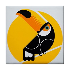 Cute Toucan Bird Cartoon Yellow Black Face Towel