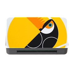 Cute Toucan Bird Cartoon Yellow Black Memory Card Reader with CF