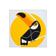 Cute Toucan Bird Cartoon Yellow Black Satin Bandana Scarf