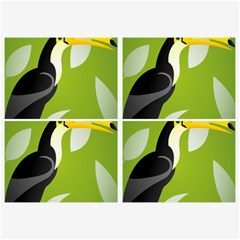 Cute Toucan Bird Cartoon Fly Yellow Green Black Animals Belt Buckles by Mariart