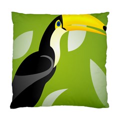 Cute Toucan Bird Cartoon Fly Yellow Green Black Animals Standard Cushion Case (two Sides) by Mariart