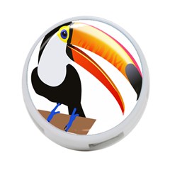 Cute Toucan Bird Cartoon Fly 4-port Usb Hub (one Side)