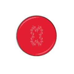 Cycles Bike White Red Sport Hat Clip Ball Marker (4 Pack) by Mariart