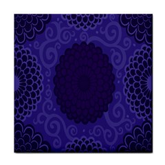 Flower Floral Sunflower Blue Purple Leaf Wave Chevron Beauty Sexy Tile Coasters by Mariart