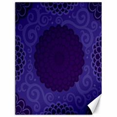 Flower Floral Sunflower Blue Purple Leaf Wave Chevron Beauty Sexy Canvas 18  X 24   by Mariart