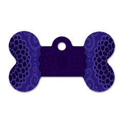 Flower Floral Sunflower Blue Purple Leaf Wave Chevron Beauty Sexy Dog Tag Bone (two Sides)