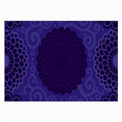 Flower Floral Sunflower Blue Purple Leaf Wave Chevron Beauty Sexy Large Glasses Cloth by Mariart