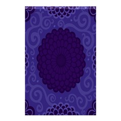 Flower Floral Sunflower Blue Purple Leaf Wave Chevron Beauty Sexy Shower Curtain 48  X 72  (small)  by Mariart