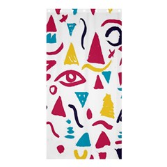Eye Triangle Wave Chevron Red Yellow Blue Shower Curtain 36  X 72  (stall) 