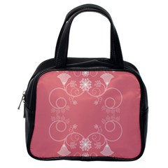 Flower Floral Leaf Pink Star Sunflower Classic Handbags (one Side) by Mariart